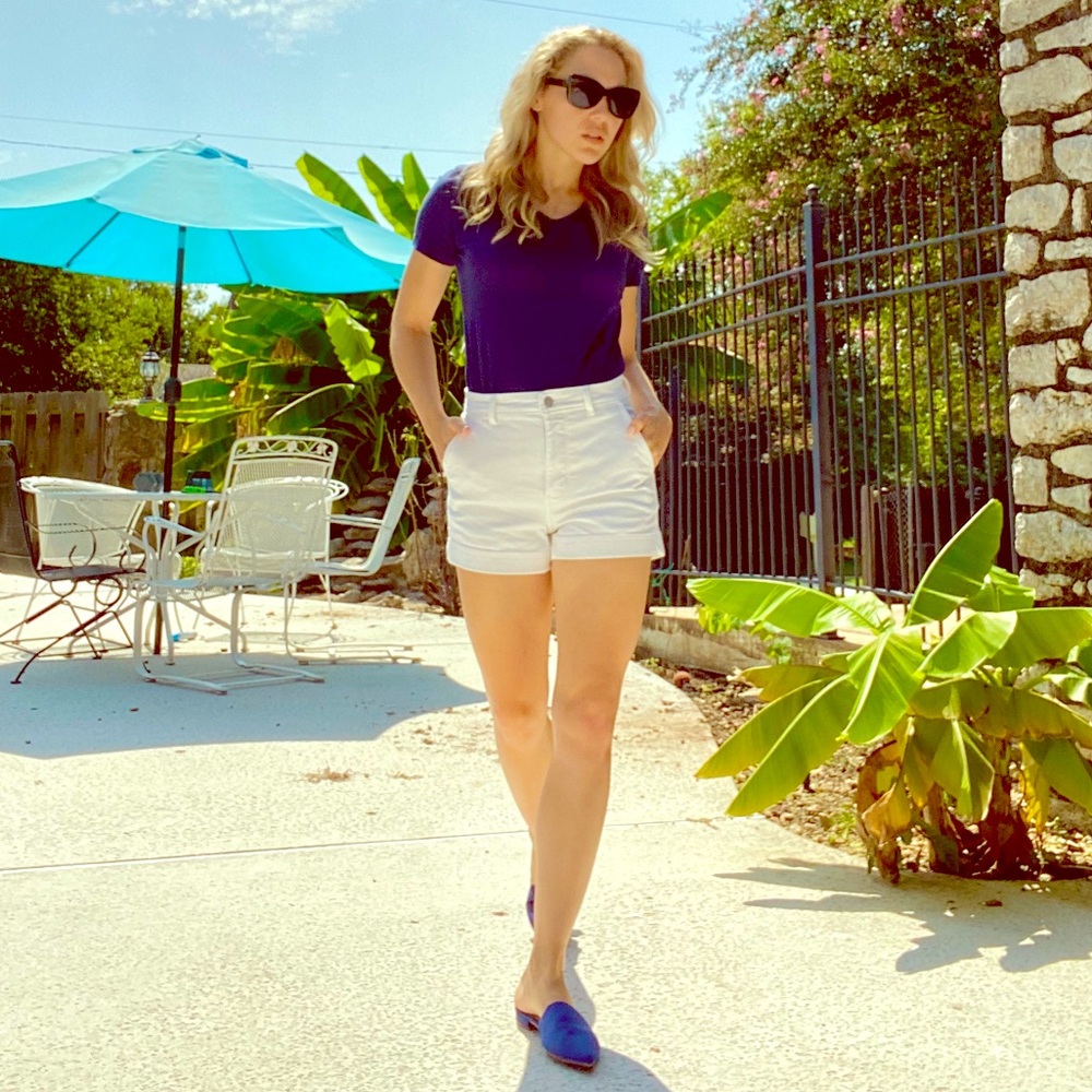 Everlane white shorts